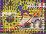 Man Running Up A Graph